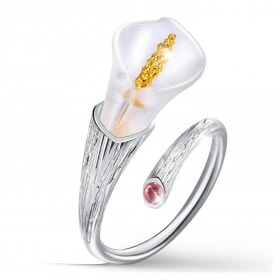 Fashion-Calla-Lily-Flower-925-silver-ring (13)